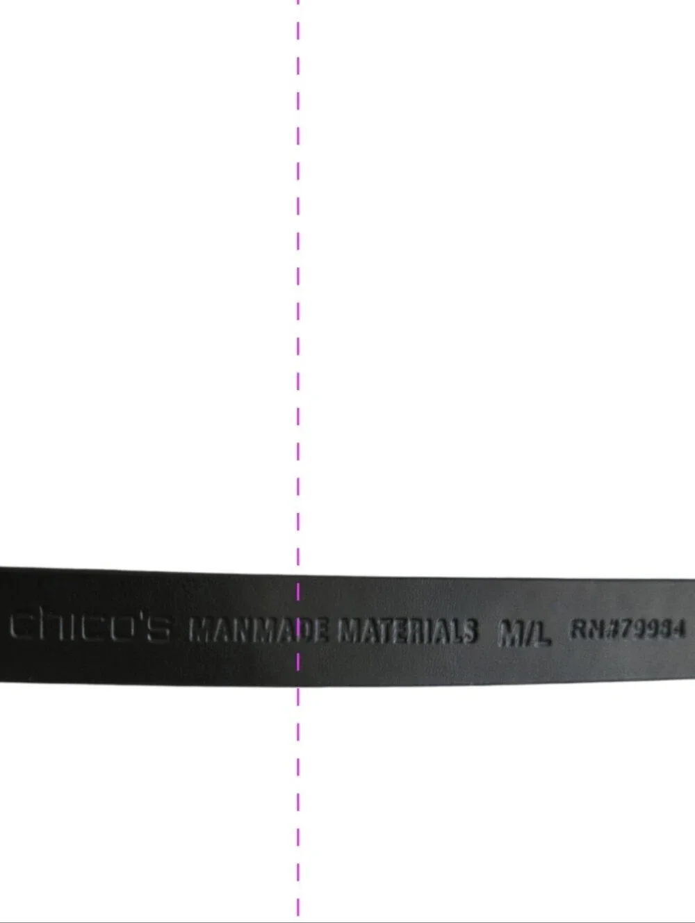 EC CHICO'S Skinny Belt With Interlocking Hook Clasp And Adjustable Waist Sz.M/L